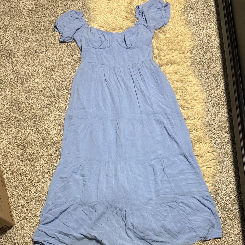 Hollister Light Blue Maxi Dress
